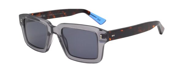 sunglasses men elwood urban owl square shape crystal grey acetate brown havana temples smoke grey lenses