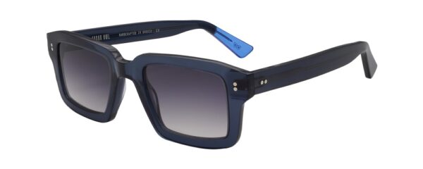 Sunglasses men elwood urban owl square shape blue acetate gradient smoke grey lenses uvprotection