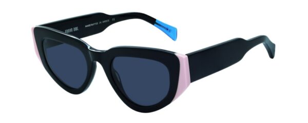 sunglasses urban owl women kira butterfly shape black acetate pink details smoke grey lenses fume uv protection