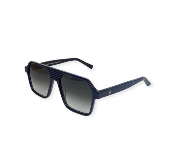 sunglasses zeus and dione men women leonidas square shape blue color acetate gradient smoke grey lenses by zeiss uv protection