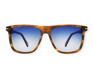 sunglasses polar men square shape brown havana acetate gradient blue lenses super polarized uv protection