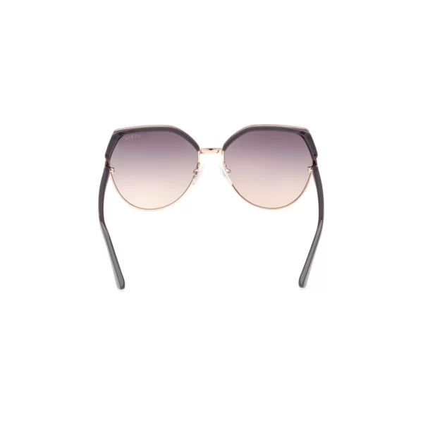 sunglasses guess women butterfly shape rose gold metal frame elephant grey plastic details and temples gradient grey lenses uv protection