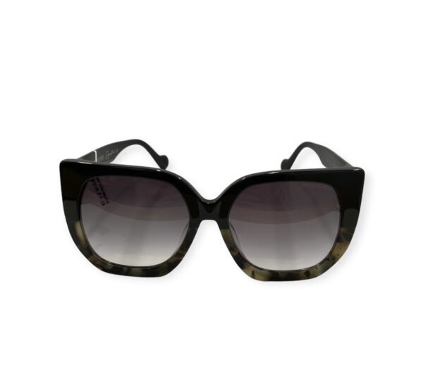 sunglasses kreuzberkinder women butterfly shape black acetate gradient grey lenses antireflex coat