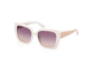 sunglasses guess women oversized square shape white acetate gradient brown lenses uv protection