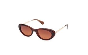 sunglasses maxandco women butterfly shape brown havana acetate gold metal temples brown lenses uvprotection