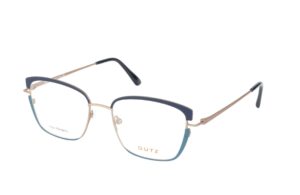 eyeglasses dutz women butterfly shape matte gold blue and petrol metal frame