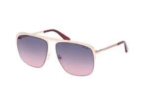 sunglasses guess women square shape rose gold metal frame gradient purple pallet lenses uv protection