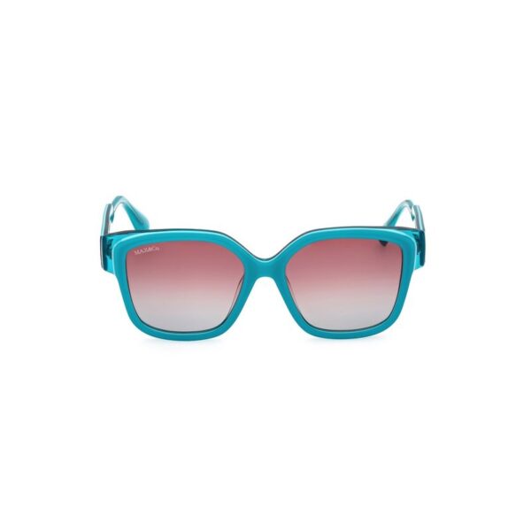 sunglasses max&co women butterfly shape petrol blue acetate gradient brown lenses uv protection