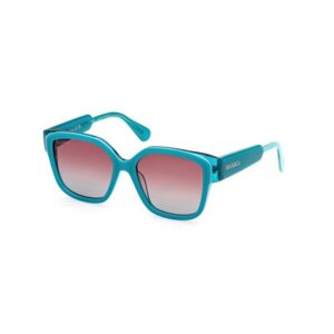 sunglasses max&co women butterfly shape petrol blue acetate gradient brown lenses uv protection