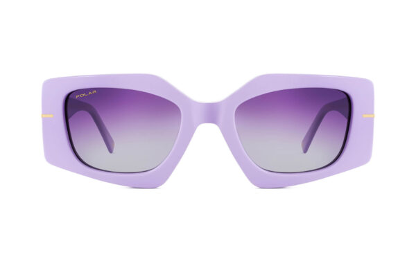 sunglasses polar women polygonal shape purple acetate gradient superpolarized grey lenses uv protection