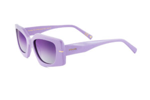 sunglasses polar women polygonal shape purple acetate gradient superpolarized grey lenses uv protection