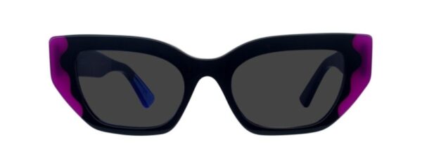 sunglasses urban owl women butterfly shape black acetate fuchsia details grey lenses uv protection