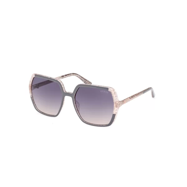 sunglasses guess women square shape grey (raf) acetate glitter details gradient grey lenses uv protection