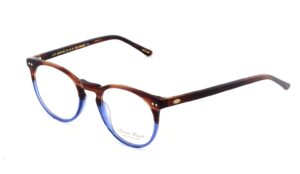 eyeglasses alexander wintch men women unisex round shape brown havana and blue acetate bicolor