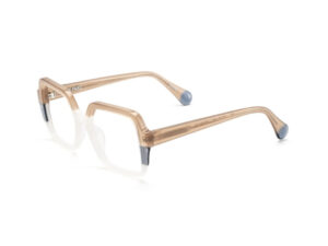 eyeglasses leparc women oversized square shape white grey and beige acetate