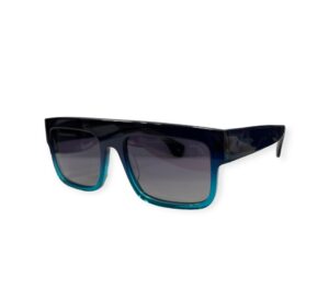 sunglasses kypers men square shape navy blue and petrol blue acetate grey polarized lenses uvprotection