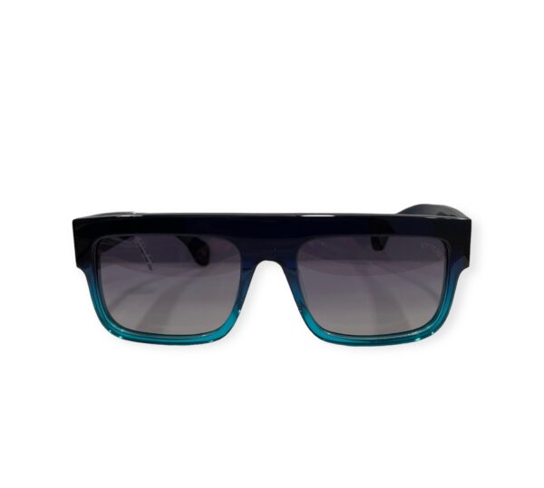 sunglasses kypers men square shape navy blue and petrol blue acetate grey polarized lenses uvprotection