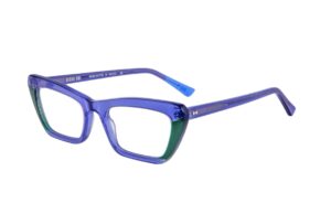 eyeglasses urban owl butterfly shape blue acetate green details