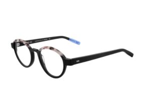 eyeglasses urban owl women round shape black and tortuga bicolor acetate