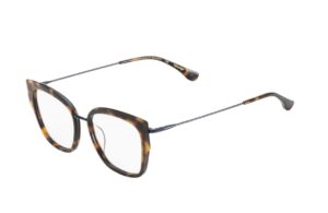 eyeglasses woodys barcelona women butterfly shape brown havana acetate navy blue metallic temples and bridge