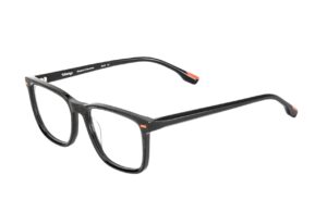 eyeglasses woodys barcelona men square shape black acetate red details