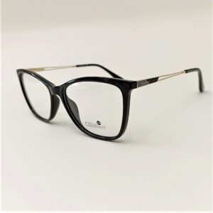 eyeglasses cavallieri women butterfly shape black acetate gold metal frame