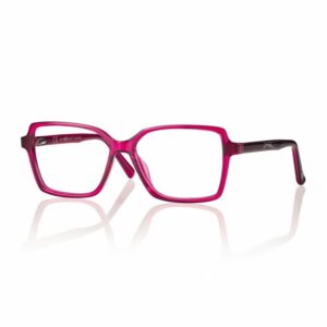 eyeglasses centrostyle kids/teen girls square shape fucchia tr90 frame burgundy temples