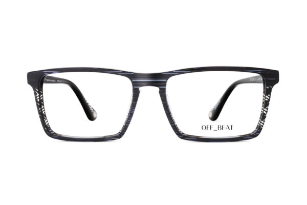 eyeglasses polar offbeat men square shape black and crystal acetate
