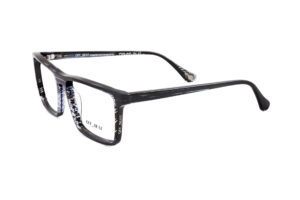 eyeglasses polar offbeat men square shape black and crystal acetate