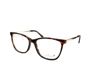 eyeglasses cavallieri women butterfly shape brown havana acetate gold metal temples