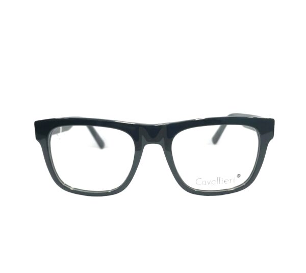 eyeglasses cavallieri men women unisex square shape black acetate