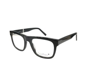 eyeglasses cavallieri men women unisex square shape black acetate