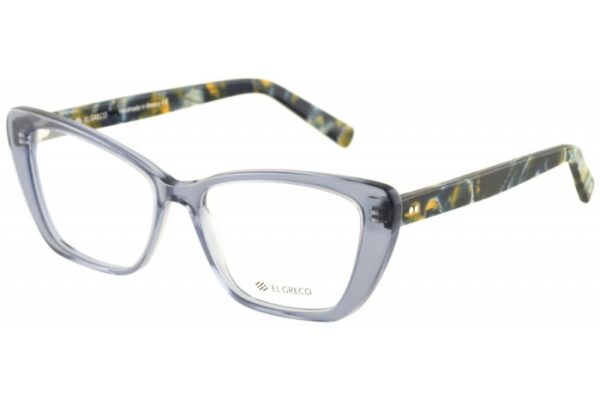 eyeglasses el greco women butterfly shape crystal blue acetate colorful temples