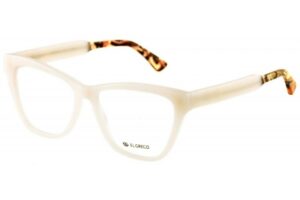 eyeglasses el greco women butterfly shape white acetate