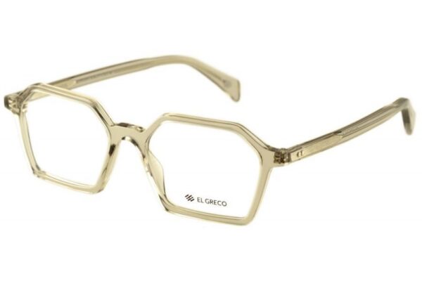 eyeglasses el greco men women unisex polygonal shape transparent frame