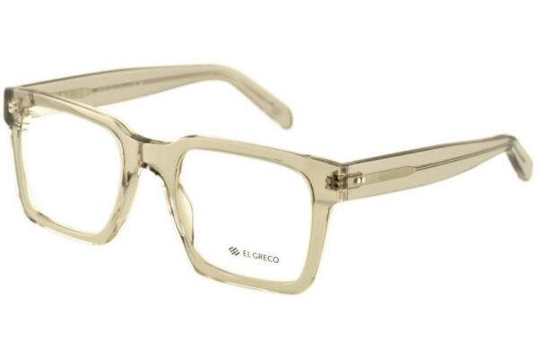 eyeglasses el greco men square shape transparent acetate