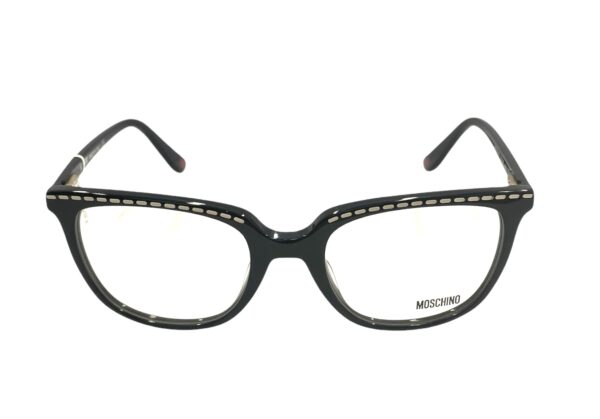 eyeglasses moschino women slightly butterfly shape black acetete white details