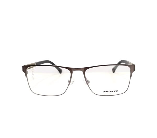 eyeglasses moritz men rectangular shape brown metal frame