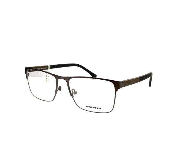 eyeglasses moritz men rectangular shape brown metal frame