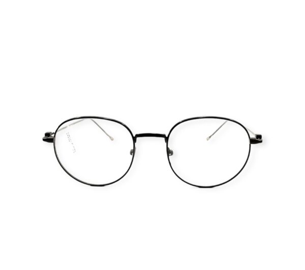 eyeglasses tailor made men women unisex round shape black metal frame