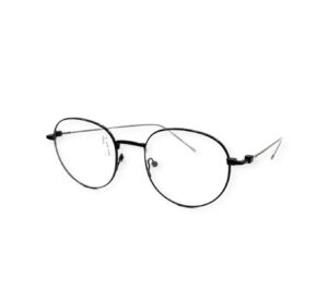 eyeglasses tailor made men women unisex round shape black metal frame