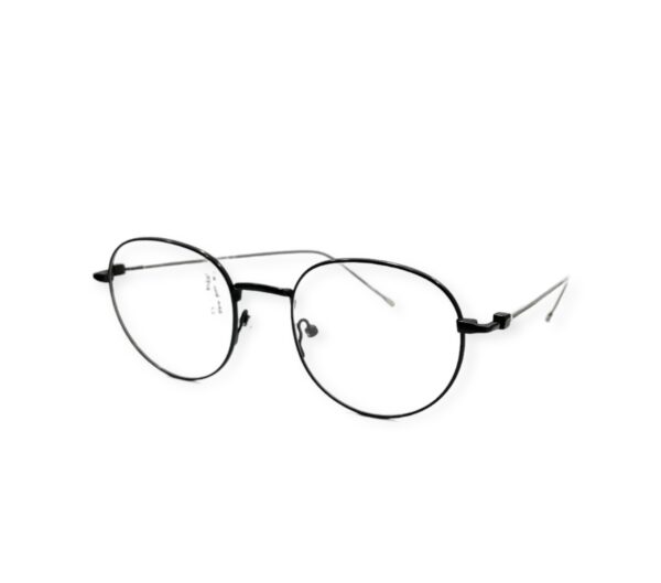 eyeglasses tailor made men women unisex round shape black metal frame