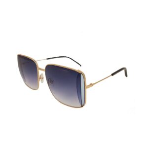 sunglasses hickmann women square shape gold metal frame gradient blue lenses uv protection