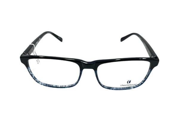 eyeglasses charmossas men square shape black and blue acetate