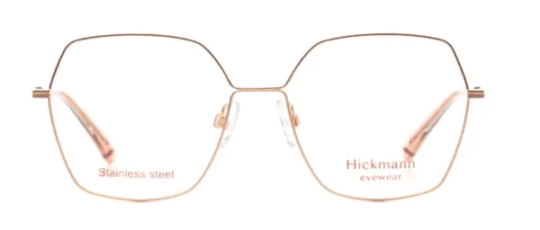 eyeglasses hickmann women round shape gold metal frame