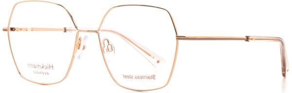 eyeglasses hickmann women round shape gold metal frame