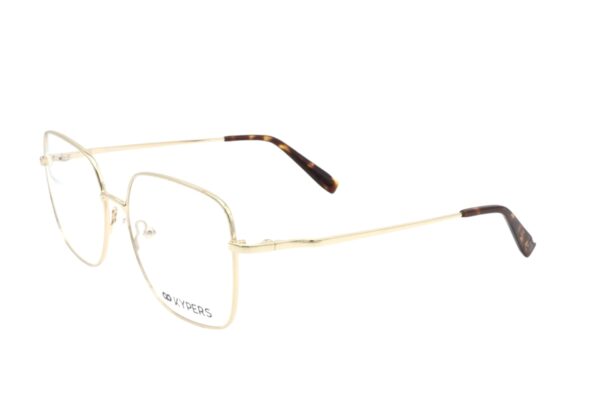 eyeglasses kypers women square shape metallic frame gold color