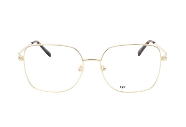 eyeglasses kypers women square shape metallic frame gold color