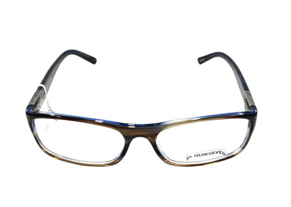 eyeglasses quiksilver men rectangular shape brown blue grey bicolor acetate