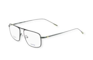 eyeglasses woodys barcelona men rectangular shape titanium frame black color olive green temples